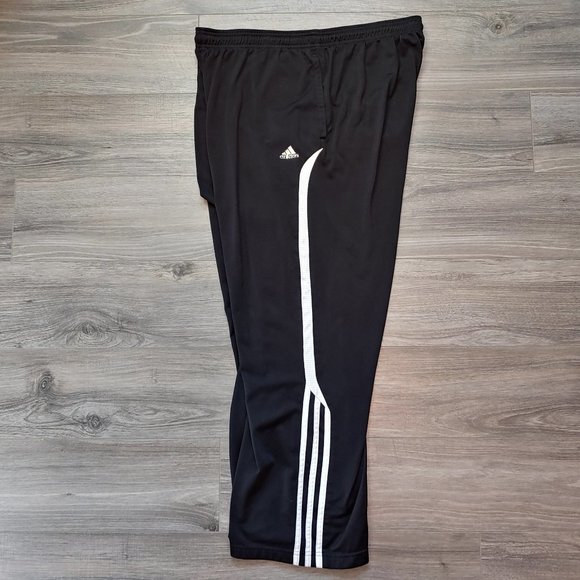Excellent Used Condition Men's Adidas 3 Stripe Athletic Pant Black Size Medium - Picture 2 of 15
